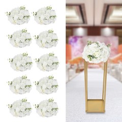10 PcsFlower Ball Arrangement Bouquet Diameter Fake Flower Balls 11.8 Inch