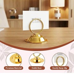 36 Table Place Card Holders Gold