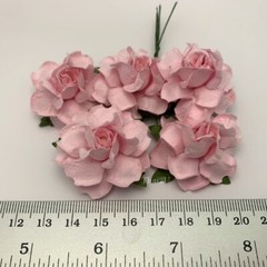 1-1/2″ or 3.75cm Soft baby Pink Paper Flower Wedding Scrapbook Crafts Rose R21/2
