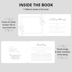Funeral Guest Book with Silver Pen and Pen Holder, 82 Pages, 10.2×7.8″