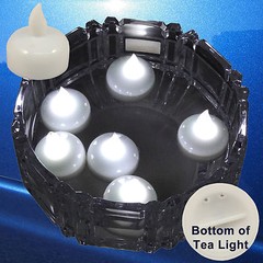 Qty 36 Battery Operated FLOATING WHITE LED Tealights Tea Lights Flameless USSHIP