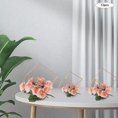 12x Metal Geometric Flower Stand Elegant Gold Wedding Centerpieces Party Decor