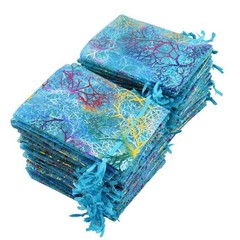 50/100/200 Sheer Coralline Organza Favor Gift Bags Jewelry Pouches Wedding Party