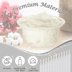 Tobeape Spell Chime Candles 24 pcs White 4 inch Taper Candle-24pcs,