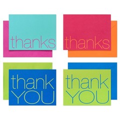 American Greetings Thank You Cards with Envelopes, Bold Multicolored (50-Count)