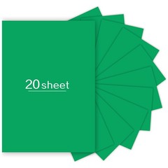 20 Sheets Green Cardstock 8.5 x 11 inch, 250gsm Thick A4,