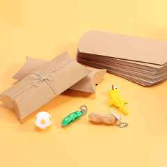 – Kraft Pillow Boxes, 6.3X3.4X1.3 In, 25 Pack with Jute Twines, Kraft Gift Boxes