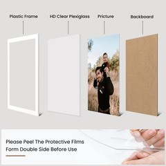 Heimlove White Collage Picture Frames Set of 12,Two 8×10,Two 6×8,Four 5×7,Fou…