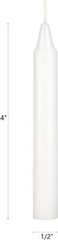 Mega Candles 20 pcs Unscented White Exquisite Mini Taper 20 Pieces,