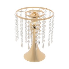 10PCS Gold Dual-ring Flower Stands Crystal Flower Stand Flower Arrangement Stand