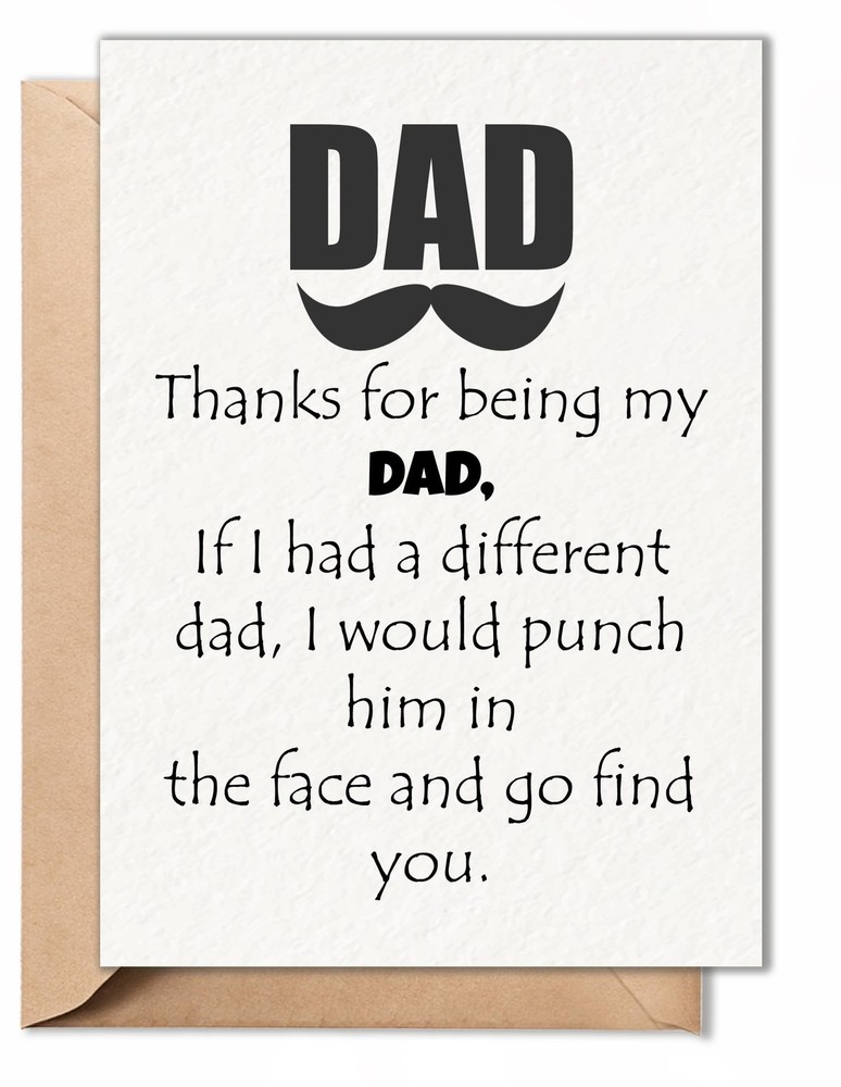 Funny Birthday Card for Dad, 5×7 Greeting Card with Envelope | Funny Father’s…