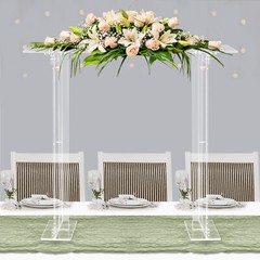 40 Inch Clear Acrylic Flower Stand 100 × 20 cm Rectangular Freestanding