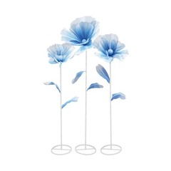 3pcs Blue Giant Artificial Flower 1.2/1.4/1.7m Decoration for Wedding Background