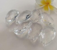 100Pcs 38mm Acrylic Crystal Prism Water Drop Pendant Chandelier Curtain Part