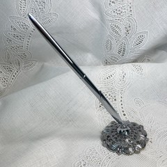 Silver Guest Signing Pen With Holder Stand