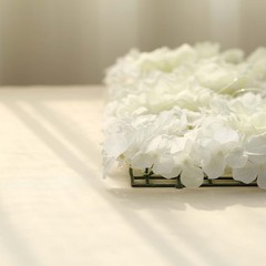 8 Cream Roses and Hydrangea Flowers Mat Wall Backdrop Panels Wedding Decorations
