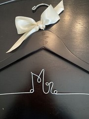 Mr & Mrs Hanger Set – Dark Wood & Metal – Weddings