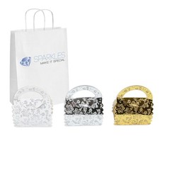 10 Mirror Silver Purse Wedding Favor Gift Boxes Decor Candy