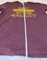 Best Bridesmaid in the Galaxy Women’s Shirt Wedding Bachelorette Maroon Large