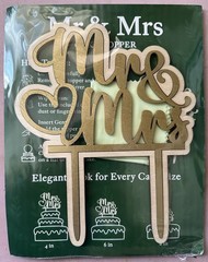 Wedding Cake Toppers Bride and Groom – Mr and Mrs Cake Topper, Wood