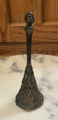 Vintage Brass Tussie Mussie Posy Holder – Ornate Filigree Victorian Revival W1