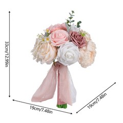 Elegant Wedding Bouquets Artificial Rose Flower Bunch for Bride and Bridesmaids