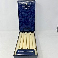 Colonial Candle Unscented Candles Classic Collection 372 Ivory Taper 10 In x 12