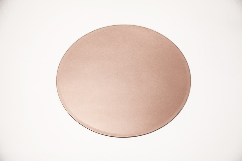 CLEARANCE ROSE GOLD ROUND MIRROR PLATES 20 AND 30CM WEDDING TABLE CENTREPIECES