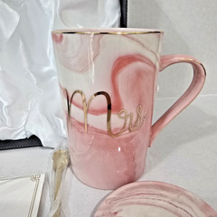 Mr & Mrs Ceramic Mug Set Wedding Anniversary Gift Boxed Matching Pair