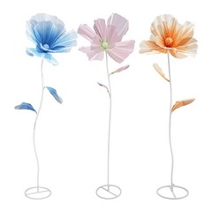 3PCS Giant Artificial Flower Decor for Wedding Background Artificial Flowers