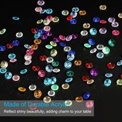 4000 Pcs Acrylic Wedding Table Diamonds 6mm Crystals Gems Mixed Colors