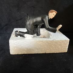 Weddingstar Caucasian Bride Fishing for Groom Cake Topper (Bride & Groom)