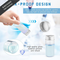 40 Pack 30ml/1oz Glass Vials With Aluminum Screw Caps Empty Sample clear