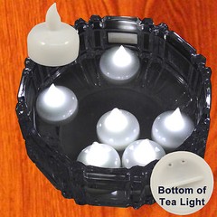 NEW 12 White Led Floating Candle Floral Tea Light for Wedding Centerpiece Decor