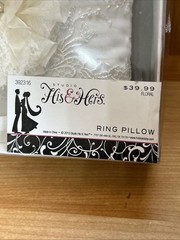 Studio His & Hers Wedding Ring Pillow Hobby Lobby White Floral Bride 2010