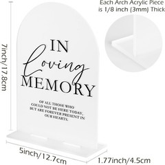 Acrylic Wedding Sign 5×7 Frosted Arch Black Calligraphy Stand Party Decor