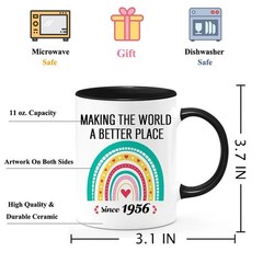 70th Birthday Gifts For Women Men Coffee Mugs, Making The World A Better Plac…