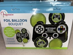 Birthday Mode, Activated Foil, Balloon Bouquet, Five Piece, Balloon With Weight