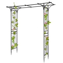 Metal Garden Arch Arbor Arbour Archway with Graceful Curve for Climbing Plants