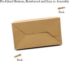 Personalizable Eco-Friendly Brown Gift Boxes for Celebrations – 24 Count Set