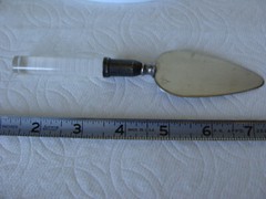 Vtg Cheese Pastry Cake Pie Server Knife Acrylic Sterling Silver Stainless Steel