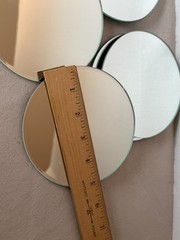 Lot of 6 Glass 5″ Beveled Mirror Round Mirror Wedding Party Event Prop Display
