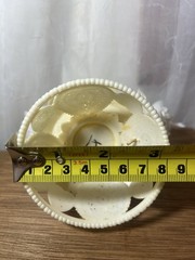 Vintage 1950s Wedding Cake Topper Bride Groom Floral Arch Ivory