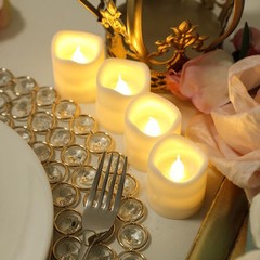 12 WHITE 2″ tall LED Votive Candles Lights Party Wedding Centerpieces Supplies