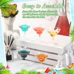 Mini Martini Glasses – 2 Oz – Disposable – Clear – 250 – Disposable