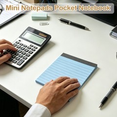 4 Pcs Writing Note Pads, 3 x 5 Inch A7 Lined Refill Paper, Yellow