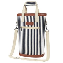 Bottle Wine Bag Carrier Tote, Insulated Leakproof 2 Bottle Wine Cooler Bag fo…