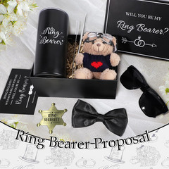 6Pcs Wedding Ring Bearer Gifts Set Wedding Party Favors Include 14 Oz Ring Beare