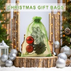 50 Pack Organza Bags 5 x 7 Inch, Gift Bags Small 1 count (Pack of 50) Green