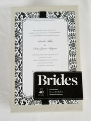 Brides Wedding Invitation Kit Black and White Embellished Customizable 40 Count